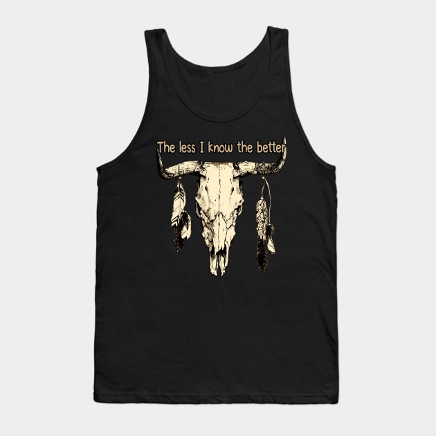 It Feels Like I Only Go Backwards Bull Skull Tank Top by KatelynnCold Brew